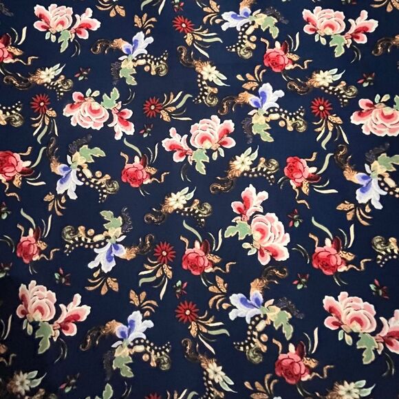 Philosophy Women’s Navy Multi in Floral Print Business/Office Pencil Skirt Sz-12 - Picture 2 of 7